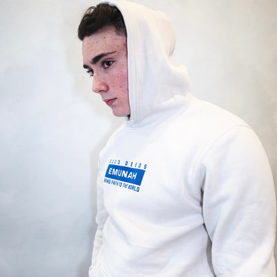 GOOD DEEDS HOODIE IN BONE (ROYAL BLUE)